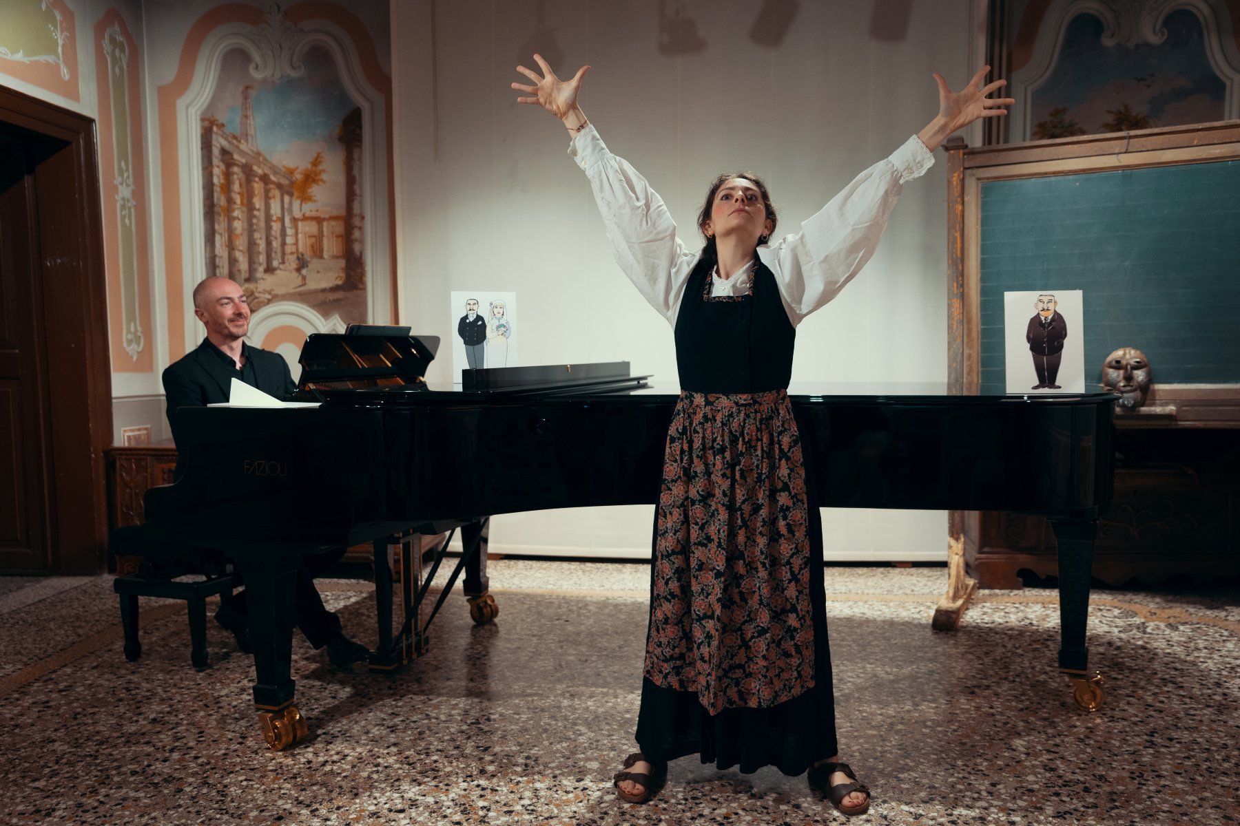 Il Matto dei Sassi_in foto l'attrice Giulia Cosolo e il musicista Daniele Russo